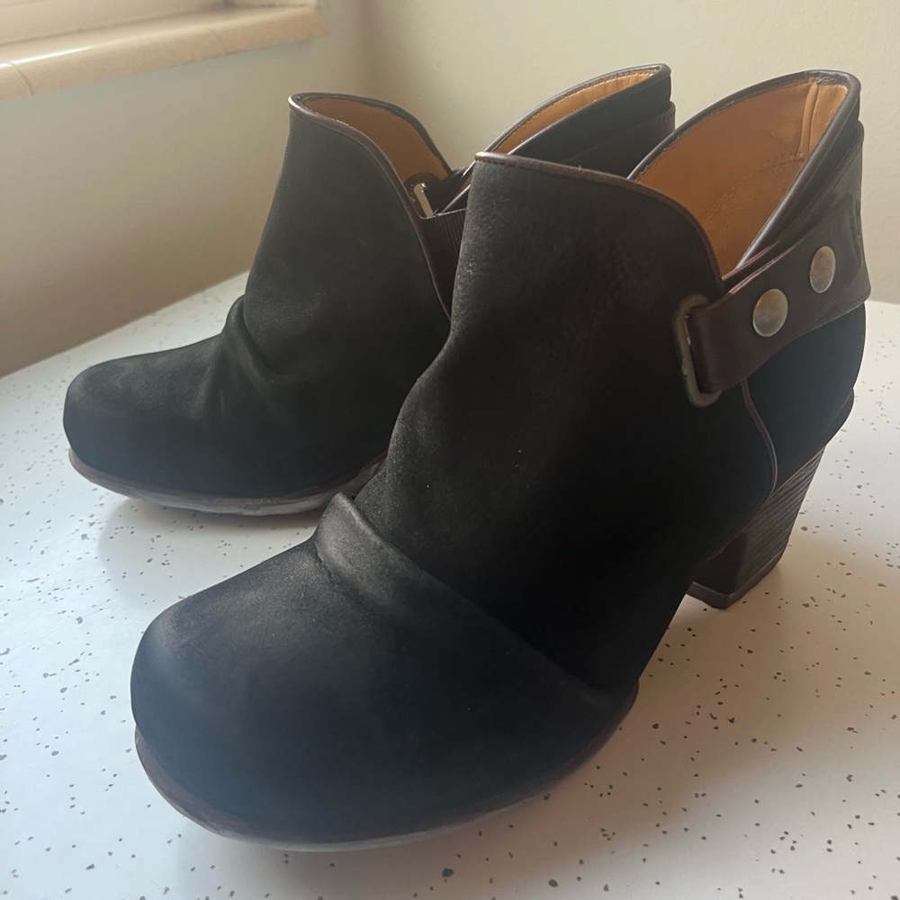 John Fluevog Black Ankle Booties